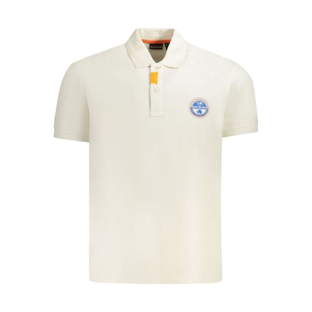 Napapijri White Cotton Men Men's Polo